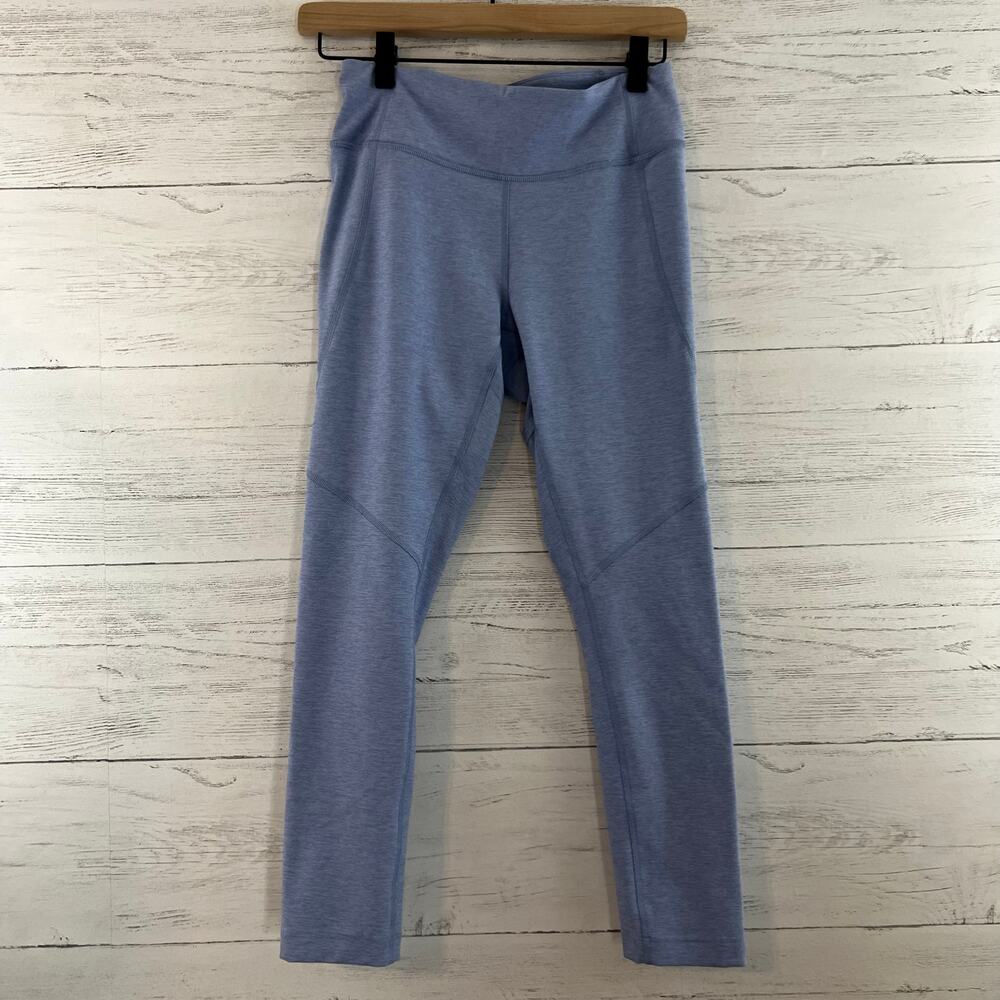 Outdoor Voices Light Blue Striped Athletic Leggings Size Small